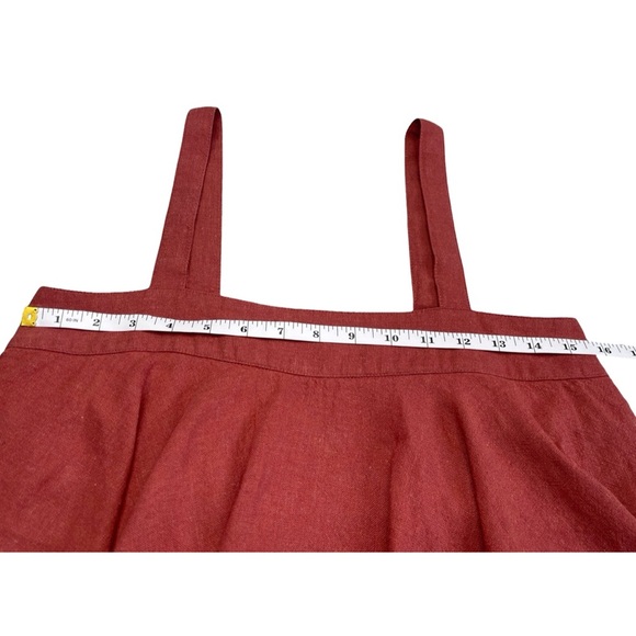 ABOUND Terracotta Ruffle Crop Top - Linen Blend, Boho Chic, Summer Festival - XS - Picture 8 of 12